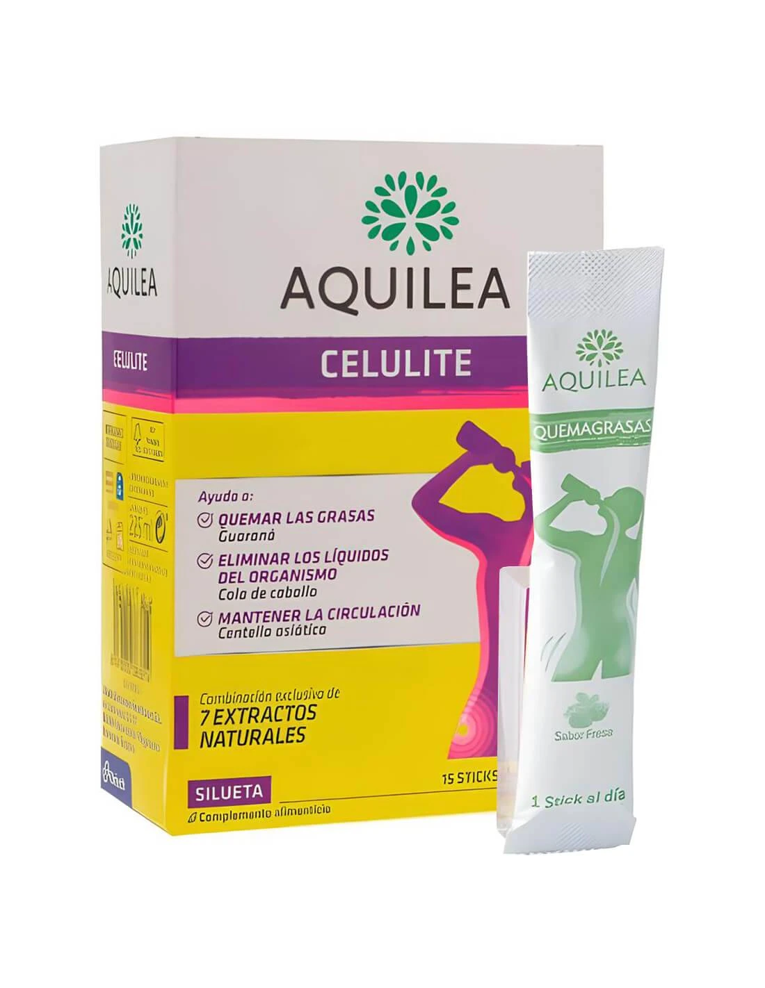 AQUILEA CELULITE SABOR PIÑA 15 STICKS 15 ML 4 AQUILEA CELULITE SABOR PIÑA 15 STICKS 15 ML - Imagen 2