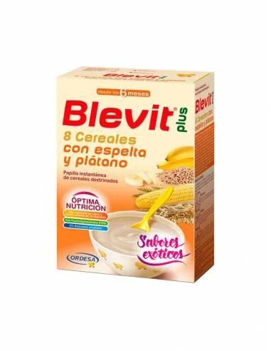 BLEVIT PLUS 8 CEREALES CON ESPELTA Y PLATANO 300 G 3 BLEVIT PLUS 8 CEREALES CON ESPELTA Y PLATANO 300 G