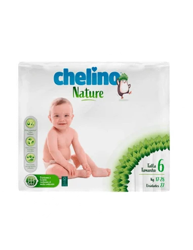 CHELINO NATURE PAÑALES TALAL 6 17-28 KG 27 UNIDADES 3 CHELINO NATURE PAÑALES TALAL 6 17-28 KG 27 UNIDADES