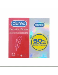 DUREX PRESERVATIVO SENSITIVE 12 UNIDADES + INVISIBLE 12 UNIDADES PACK