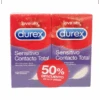 DUREX PRESERVATIVO SENSITIVO CONTACTO TOTAL. -Ibanez Farmacia Tienda durex preservativo sensitivo contacto total 2 x 12 unidades