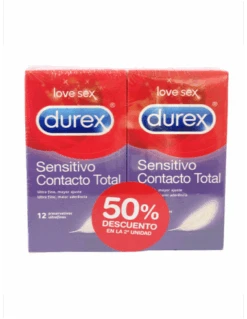 DUREX PRESERVATIVO SENSITIVO CONTACTO TOTAL.