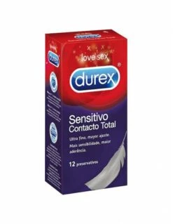 DUREX PRESERVATIVOS SENSITIVO CONTACTO TOTAL 12