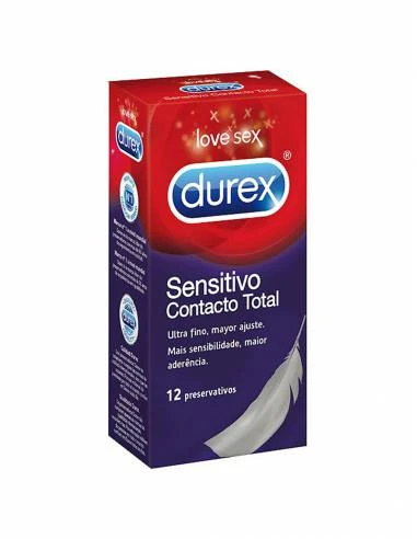 DUREX PRESERVATIVOS SENSITIVO CONTACTO TOTAL 12 3 DUREX PRESERVATIVOS SENSITIVO CONTACTO TOTAL 12