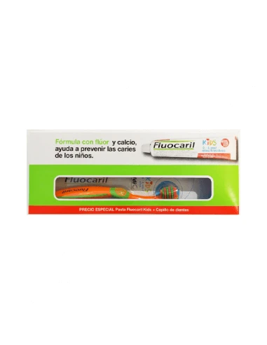 FLUOCARIL KIDS 0 A 6 AÑOS PASTA DENTAL FRESA 50 ML+ CEPILLO DE DIENTES PACK 3 FLUOCARIL KIDS 0 A 6 AÑOS PASTA DENTAL FRESA 50 ML+ CEPILLO DE DIENTES PACK