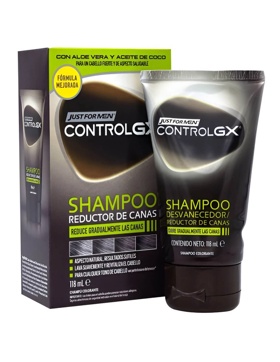 JUST FOR MEN CONTROL GX CHAMPU REDUCTOR DE CANAS 3 JUST FOR MEN CONTROL GX CHAMPU REDUCTOR DE CANAS