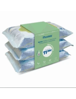 MUSTELA TOALLITAS PACK 3X 60 UNIDADES