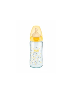 NUK BIBERON CRISTAL LATEX BOCA ANCHA T1 M 240ML