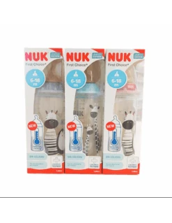 NUK BIBERÓN FIRST CHOICE SAFARI LÁTEX 6-18 MESES 360 ML