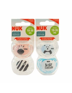 NUK CHUPETE SAFARI SILICONA 18-36 MESES 2 UNIDADES