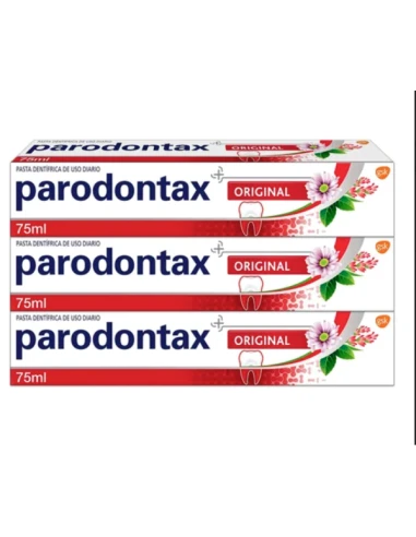 PARODONTAX TRIPLO ORIGINAL SABOR MENTA JENGIBRE 3x75ML 3 PARODONTAX TRIPLO ORIGINAL SABOR MENTA JENGIBRE 3x75ML