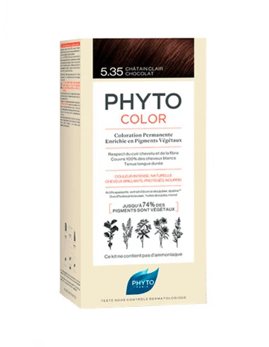 PHYTO COLOR 5.35 CASTAÑO CHOCOLATE CLARO 3 PHYTO COLOR 5.35 CASTAÑO CHOCOLATE CLARO