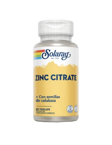 SOLARAY ZINC CITRATO+SEMILLA CALABAZA 25MG 60 CAPSULAS 3 SOLARAY ZINC CITRATO+SEMILLA CALABAZA 25MG 60 CAPSULAS
