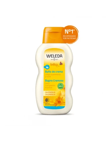 WELEDA BAÑO DE CREMA DE CALENDULA BEBE 200 ML 3 WELEDA BAÑO DE CREMA DE CALENDULA BEBE 200 ML