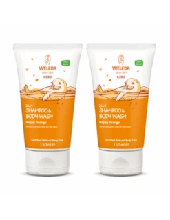 WELEDA CHAMPÚ Y GEL 2 EN 1 PARA NIÑOS NARANJA DUPLO 2 X 150 ML